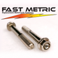 M6x45 nickel plated flange bolt for metric motorcycles.