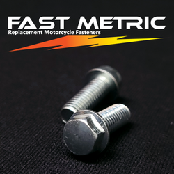 M6x18 flange bolt for metric motorcycles.