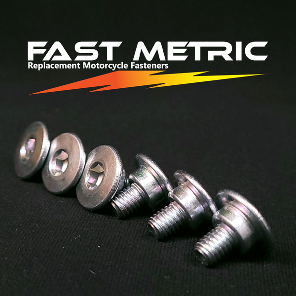 M6 fork guard bolt used for 1997 to current Honda CR CRF. Replaces Honda OEM numbers 90106-KZ3-000 & 90113-MAC-780 (Qt 6)