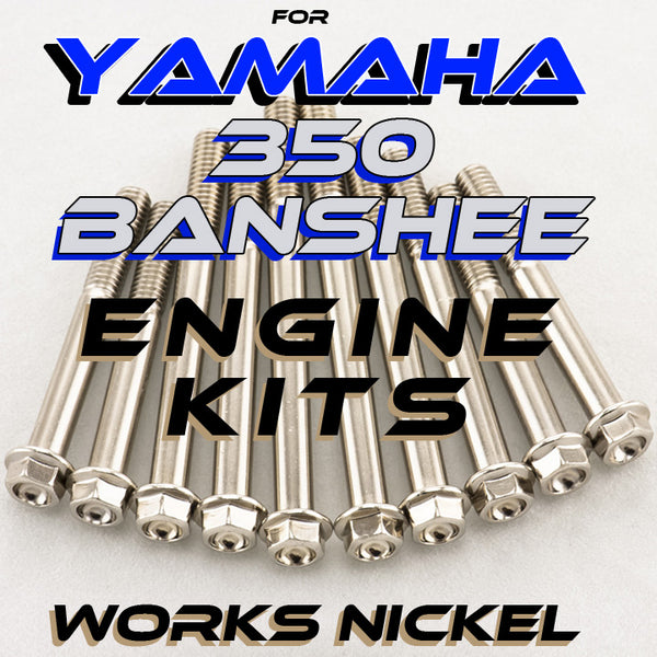 WORKS NICKEL ENGINE BOLT KIT FOR YAMAHA ATVs