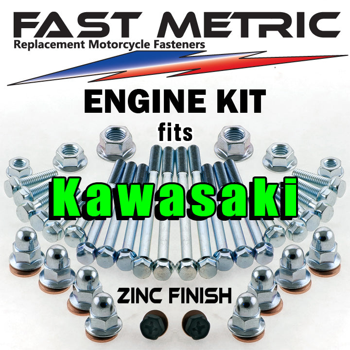 FACTORY STYLE ENGINE BOLT KIT FOR KAWASAKI 2-STROKE FULL SIZE BIKES | Fast  Metric