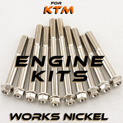 WORKS NICKEL ENGINE BOLT KIT FOR KTM 65cc-85cc MINI BIKES