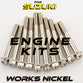 WORKS NICKEL ENGINE BOLT KIT FOR SUZUKI 2-STROKE FULL SIZE BIKES